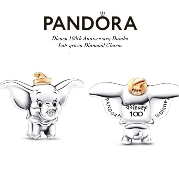 NWOT Pandora x Disney 100th Anniversary Dumbo Charm 792748C01 - Picture 2 of 15